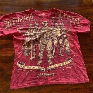 Men’s 7.62 design Battlefield eternal military red T-shirt in size L